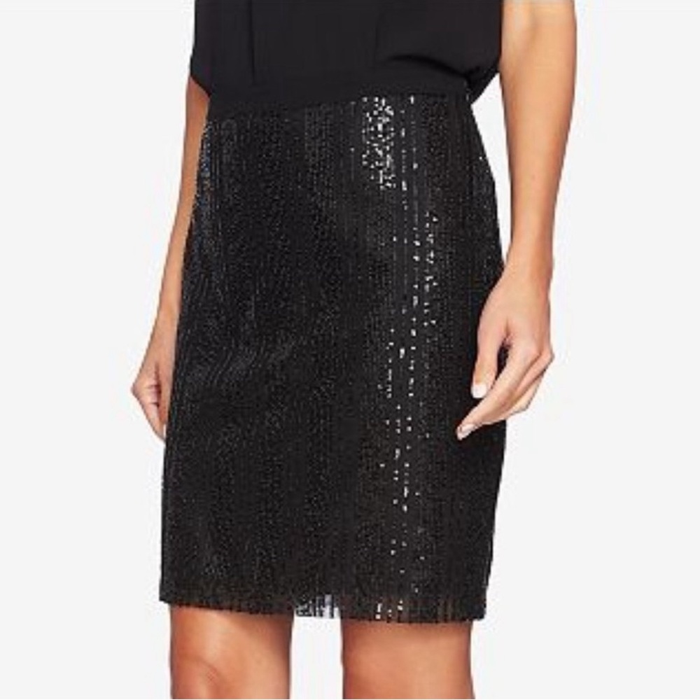 EUC- CECE Sequin Striped Pencil Skirt